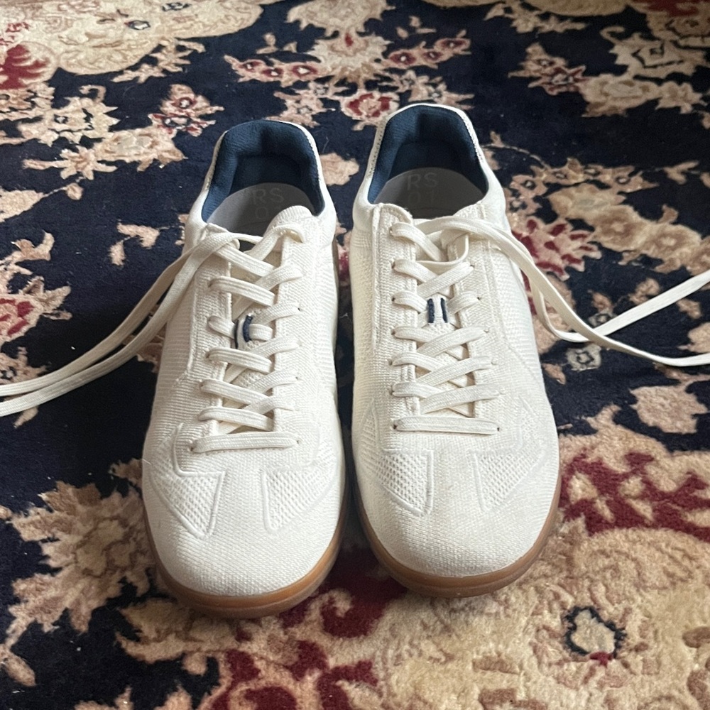 Rothy's Beige and Blue Men's Sneakers